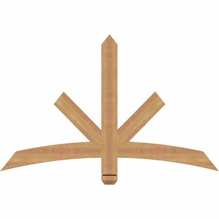 Ekena Millwork Alberta Smooth Timber Gable Bracket, Western Red Cedar, 48"W x 30"H x 1 1/2"D x 3 1/2"F, 15/12 Pitch GBW048X30X0204ALB00SWR